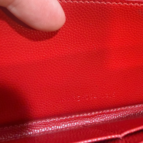 Yves Saint Laurent Red Caviar Leather Wallet - Picture 12 of 12